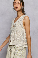 Load image into Gallery viewer, 6274- POL V NECK BUTTON VEST TOP W/ PEARLS
