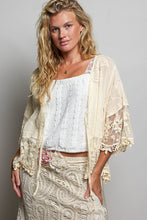 Load image into Gallery viewer, 6273- POL LACE CARDIGAN-BEIGE
