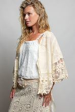 Load image into Gallery viewer, 6273- POL LACE CARDIGAN-BEIGE

