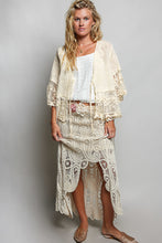 Load image into Gallery viewer, 6273- POL LACE CARDIGAN-BEIGE
