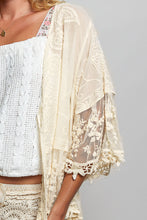 Load image into Gallery viewer, 6273- POL LACE CARDIGAN-BEIGE
