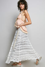 Load image into Gallery viewer, 6289-POL- LONG CROCHET MAXI SKIRT-WHITE
