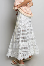 Load image into Gallery viewer, 6289-POL- LONG CROCHET MAXI SKIRT-WHITE
