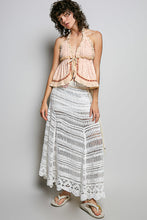 Load image into Gallery viewer, 6289-POL- LONG CROCHET MAXI SKIRT-WHITE
