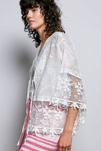 Load image into Gallery viewer, 6272- POL LACE CARDIGAN-WHITE
