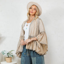 Load image into Gallery viewer, 6038- Elegant Kimono-Inspired Frill Shrug-cream
