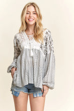 Load image into Gallery viewer, 4891 -- Boho Floral Peasant Tunic Top
