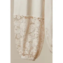 Load image into Gallery viewer, 6188- Lace Accents Patchwork Crochet Jogger Pants
