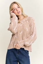 Load image into Gallery viewer, 5733-Ribbed Textured Knit Sweater-KHAKI
