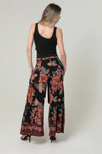 Load image into Gallery viewer, 5705-Wide Leg Lace Inserts Tie Waist Pants
