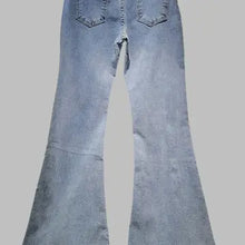 Load image into Gallery viewer, 6154- Floral Embellished Flare Jeans
