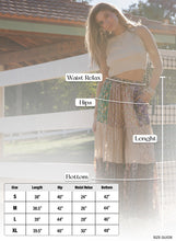 Load image into Gallery viewer, 5888-Boho Patchwork Print Tiered Lace Flare Pants

