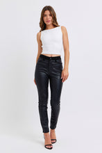 Load image into Gallery viewer, 4626- JUDY BLUE HW Faux Leather &amp; Denim Skinny
