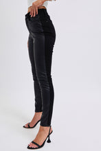 Load image into Gallery viewer, 4626- JUDY BLUE HW Faux Leather &amp; Denim Skinny
