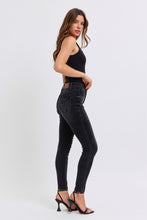 Load image into Gallery viewer, 5419- JUDY BLUE MID RISE TUMMY CONTROL SKINNY-BLACK
