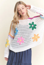 Load image into Gallery viewer, 4886- Floral Applique Crochet Top
