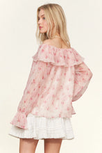 Load image into Gallery viewer, 5978-Lightweight Chiffon Off Shoulder -ROSE FLOWER
