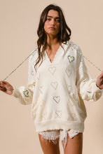 Load image into Gallery viewer, 4901-HEART HOODIE SWEATER
