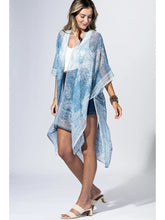Load image into Gallery viewer, 6227- Moonshadow Paisley Kimono-LT. BLUE
