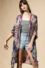 Load image into Gallery viewer, 6496- Midnight Moss Tie-Dye Kimono
