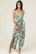 Load image into Gallery viewer, 5834-Smocked Bodice Wrap Leg Jumpsuit-GREEN
