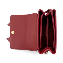 Load image into Gallery viewer, 6472- Linda Double Bow Vegan Leather Crossbody Bag-RED
