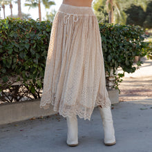 Load image into Gallery viewer, 5952-Prairie Dream Wanderer Skirt W/Shirred Elastic Midi Skirt
