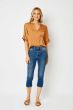 4257- JUDY BLUE MIDRISE CAPRI WITH SIDE SLIT
