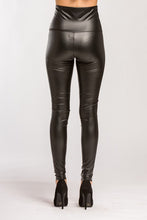Load image into Gallery viewer, 3871-Faux Leather High Waist Fold Over Band Leggings
