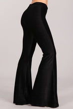 Load image into Gallery viewer, 3886- SOFT VELOUR VELVET FLARES-BLACK
