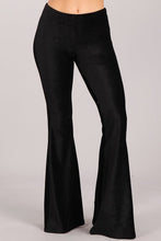 Load image into Gallery viewer, 3886- SOFT VELOUR VELVET FLARES-BLACK
