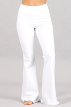 Load image into Gallery viewer, 3403- Flared Bell Pants with frayed hem-White
