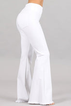 Load image into Gallery viewer, 3403- Flared Bell Pants with frayed hem-White
