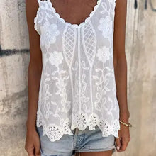 Load image into Gallery viewer, 6153- Elegant Floral Lace Camisole-WHITE
