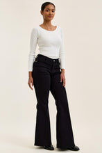 Load image into Gallery viewer, 6519- JUDY BLUE -LR JAQUELINE Flare w/ inside Print- BLK
