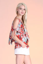 Load image into Gallery viewer, 3610-Satin Handkerchief Sleeve Top
