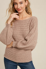 Load image into Gallery viewer, 4764-TEXTURED VERSATILE SWEATER PULLOVER-LATTE
