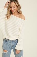 Load image into Gallery viewer, 4763-TEXTURED VERSATILE SWEATER PULLOVER-CREAM
