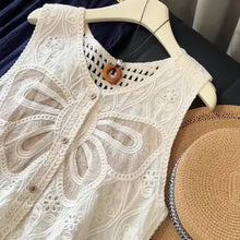 Load image into Gallery viewer, 6150- BUTTERFLY Lace Top with Crochet Details
