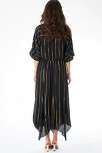 Load image into Gallery viewer, 4143-Striped Sequin Midi Dress-BLACK
