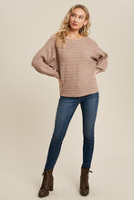 Load image into Gallery viewer, 4764-TEXTURED VERSATILE SWEATER PULLOVER-LATTE
