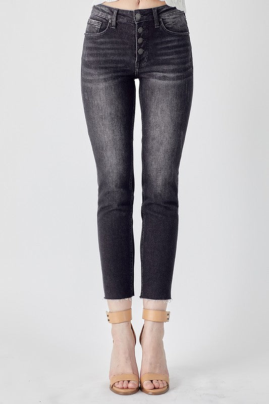 3693- RISEN-MID RISE BUTTON FLY RELAXED FIT SKINNY