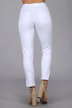 Load image into Gallery viewer, 1854- CAPRI PANTS W/SIDE SLIT-WHITE
