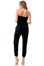 Load image into Gallery viewer, 4292-KEYHOLE JOGGER LEG JUMPSUIT-BLACK
