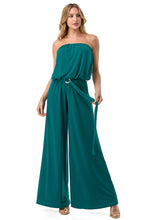 Load image into Gallery viewer, 3539-WIDE LEG JUMPSUIT W/ RING BELT-JADE
