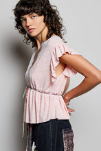 Load image into Gallery viewer, 6067- V-Neck Adjustable Waist Sleeveless Top-PINK
