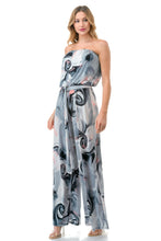 Load image into Gallery viewer, 4398-WIDE LEG JUMPSUIT W/ RING BELT-GREY
