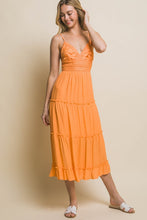 Load image into Gallery viewer, 4426-TIERED MAXI DRESS..TANGERINE
