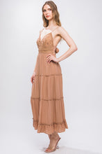 Load image into Gallery viewer, 4425-TIERED MAXI DRESS..CLAY
