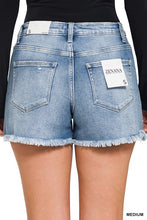 Load image into Gallery viewer, 4574-FRAYED HEM BUTTON FLY DENIM SHORTS
